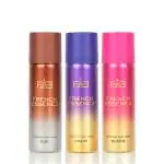 FRENCH ESSENCE Deodorant Body Spray For Men & Women 50ML, Long Lasting Unisex Perfume (Pack of 3, Includes - Bloom, Oud, Grace)