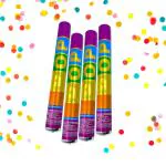 SPECIALYOU.IN Party Poppers for Birthday, Multicolor Paper Confetti Popper for Anniversary, Birthday, Farewell, New Year Eve Celebration - 4 pcs