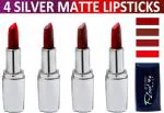 OUR BEAUTY Multicolor 100% Veg And Long Stay Soft Matte Lipstick Combo 29 (Pack Of 4)
