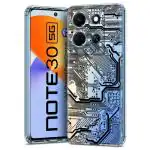 Fashionury Silicone Designer Case for Infinix Note 30 5G Back Cover for Infinix Note 30 5G Printed Back Cover -D3071, Multicolor