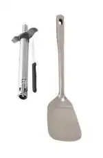 Blue Wonder Stainless Steel Regular Gas Lighter | Knife With Stainless Steel Palta Spoons and Multicolour, Pack of 2