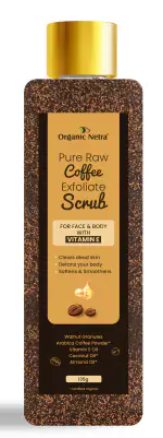 Organic Netra Exfoliate Scrub For Clear Face and Body With Vitamin E - 135 Gm