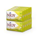 RAJ NJOY Fresh Lime Bathing Soap For All Skin Types 1kg (Pack of 10pcs)