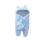 BUMTUM 3-in-1 Hooded Baby Soft Blanket Wrapper| Swaddle For New Born Babies(Boys & Girls) 0-6 Months, Travel-Friendly, Unicorn Print (Blue)