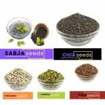 Andramart Raw Basil, Chia, Sunflower, Pumpkin and Flax mixed combo seeds 500 gm