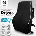 DEQOS Orthopedic Lumbar Support Memory Foam Backrest Cushion - Lifetime Foam Warranty - Relief for Back Pain, Enhanced Posture - Ideal for Car, Computer, Office Chair - Sleek Black Design