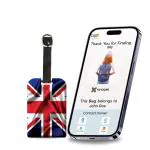 tag8 Great Britain Flag Tag Smart Bag tag |Trendy Luggage tag ID Identification National Flag Theme Fashionable Digital name tag | Airline compliant, SITA World Tracer Code Enabled | Travel Gift idea, Collectible