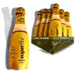 Superlite Sugarfree Energy Drink | 0 Calories | Tropical Flavour | Max Kick Max Fizz |12 Pack | Power Packed Energy Blend