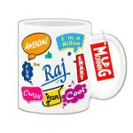 Mug Morning Raj Name Mug Raj Name Coffee Mugs for Kids Coffee Mug with Name Raj Ceramic Printed Custom Design Under 200