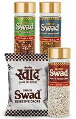 Swad Candy Pack, White Sweet Saunf, Navratan Mukhwas, Roasted Saunf, 25 Toffee (4 units) 480g