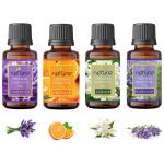 Nature Clouds Lavender Jasmine Rosemary Orange Essential Oil Set, 10 Ml Each (Pack Of 4)