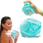 Majestique Liquid Dispensing Body Wash Sponge | Bathing Sponge for Women | Bath Loofah, Soap Scrubber | Bath Scrubber for Body Cleaning & Massage - 1Pc/Multicolour