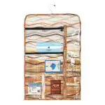 Kuber Industries Document Holder | PVC Zig-Zag Design Document Organizer | Double Sided Document Holder for Home | 7 Small Pocket with 3 Zipper | Cream