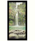 BM TRADERS Multicolour Rectangular Standard Unframed Beautiful Standing Waterfall Scenery View Sparkle Printed Sticker Poster (20 x 40 inch)