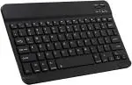 MFTEK by UP16 Ultra-Slim Bluetooth Keyboard Portable Mini Wireless Keyboard Rechargeable for Apple iPad iPhone Samsung Tablet Phone Smartphone iOS Android Windows (10 inch) (BLACK)