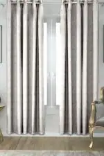 NEELA COTTON MILLS (P) LTD. Brilliance Collection Door Curtain | Geometric Print | Pack of 1 | Grey| 9 FT, 250 GSM