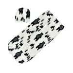 MOMISY Black, White Bear Baby Photography Props Blanket Swaddle Wrap with Cap