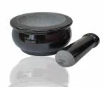 MYNAKSHA Pure Granite Stone Mortar and Pestle Set, kharad, Masher Spice Mixer
