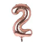 Bubble Bells large 2/Two Number Foil Balloon 32 inch in Rose Gold color for happy birthday ,anniversary, party decoration |number 2 foil balloon Rose Gold|32 inch foil balloon | decoration items.