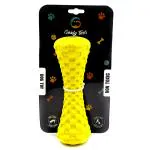 Goofy Tails Yellow Rubber Dog Chew Toy