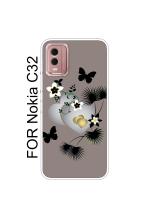 SillyStore Multicolor Silicon Grip Case Mobile Back Cover for Nokia C32