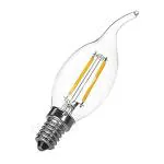 ARTDECOR Glass Ceiling Mount Warm White Filament Candle Light Bulb