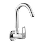 <html><html><b>Cliquin </b>Kitchen Sink Faucet with 360 Degree Swivel Spout, Chrome Finish, Quarter Turn Cartridges, Wall Mounted, 10 Year Warranty</html></html>