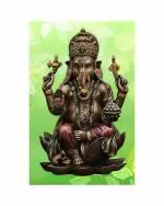 MB CREATIONS - Brown Polyresin Ganesh Ji Idol 8.25 cm