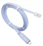 Tech Gear Type C 1.8 m Type C to RJ45 Console Cable with FTDI Chip for Routers/Switches Support and Other USB-C Laptops (Compatible with Router, Switch, Firewall, AP, Sky Blue)