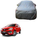 Love Me Grey Toyota Etios Liva Car Body Cover with Mirror Pockets