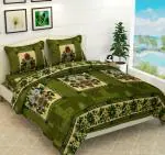 La elite Polar Fleece AC Blanket cum Winter Warm Bedsheet With 2 Pillow Cover For Queen Bedsize Size 90x90 Inches Color Green