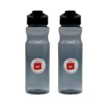 LAZYwindow Premium Transparent Black Shade Plastic Bottle For Fridge, Home, Office, Gym, School With Flip Type Cap