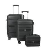 Polo Class Trolley Bag 20/24 with 1pc vanity- Black