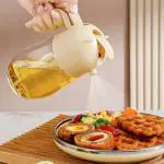 Metster Versatile Oil and Vinegar Dispenser - Decorative Mini Oil Bottle, Reusable and Airtight Kitchen Accessory, Lightweight, Food-Safe and Functional Oil Sprayer