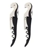 ZOOV Corkscrew Wine Opener with Foil Cutter,Professional,Black Bottle Opener for Wine & Beer (2Pc)