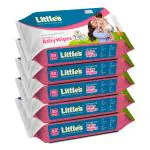 Little's Soft Cleansing Baby Wipes Non-Lid Pack | 80 Wipes | Pack of 5
