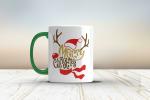 Shieldsmore Ceramic Merry Christmas Printed Coffee/Cup for Gift | Dark Green Ceramic Coffee Mug (325 ml)