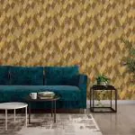 Asian Paints Geometric Brown Printed Design |Non-adhesive Wallpapers - FE101251 -(53cm x 950cm)