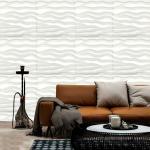 Kayra Decor 3D PVC Wall Panels - Suitable for Living Room and Ceiling Decoration (19.7 x 19.7, Covers 53.9 Sq. ft. White Color) (Pack of 20)