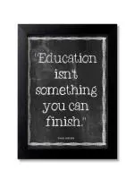 Blue Nexus Education Quotes Wall Poster with Wall Frame Room Art Painting Collection A4 size 10x13