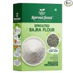 SPROUT FEAST Sprouted Bajra Flour 800 gms | 100% Homemade and Naturally Dried Gluten Free Chemical Free Fibre Protein and Vitamin B Rich Healthy Meal Suitable for All Age Groups