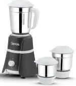 Gestor Style Dlx Full Copper Motor Heavy Duty Ss Jar Dlx Series 700 Mixer Grinder With 3 Jars, Black