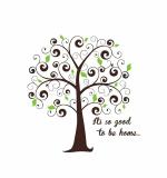 WOLPEP Multicolor Vinyl Family Tree with Quotes Wall Sticker