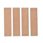NEZIKA DIY Wood Sheet Craft - MDF Cutouts Hangings Rectangular - Plain MDF Blanks Cutouts - Set of 4 with 2 Holes for Painting Wooden Sheet Craft, Decoupage, Resin Art Work & Decoration