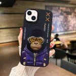 SUNNY FASHION Premium Magsafe Compatible Nimmy Leather Finish Case iPhone 14 - Black Gorilla