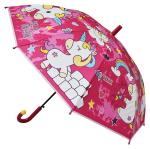 CHAATEWALA Pink Cartoon Printed Baby Unicorn Umbrella (48.3 x 61 x 12.7 cm)