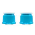JAYCEE Asthetic Design Multipurpose Blue Round Plastic Bathroom Stool (20 X 22 X 20 Cm) (Pack Of 2)