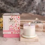 Iris Celeste Bell Jar Candle Fragrance Fleur,113g 4oz Pearl Collection