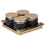 Selvel Airtight Storage Jars and Containers, Plastic Containers for Kitchen Storage, Airtight Containers Storage, Kitchen Container Set, Storage Containers, Kitchen Organizer (Black)