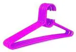 ROCKFIELD Cloth Hangers Plastic Coating Hanger for Hanging Saree, Kurta, Pant, Steel Pack of 12 (U Shapes)